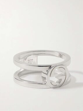 Gucci Double-Band Logo Ring - Silver